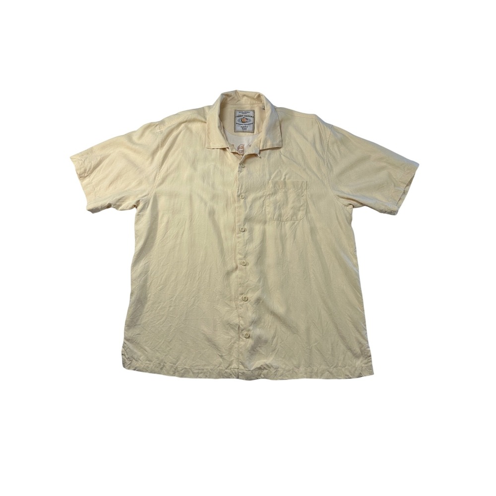 Tommy Bahama Mens XL Silk 2010 Spring Training Baseball Camp Shirt Yellow - Picture 2 of 7